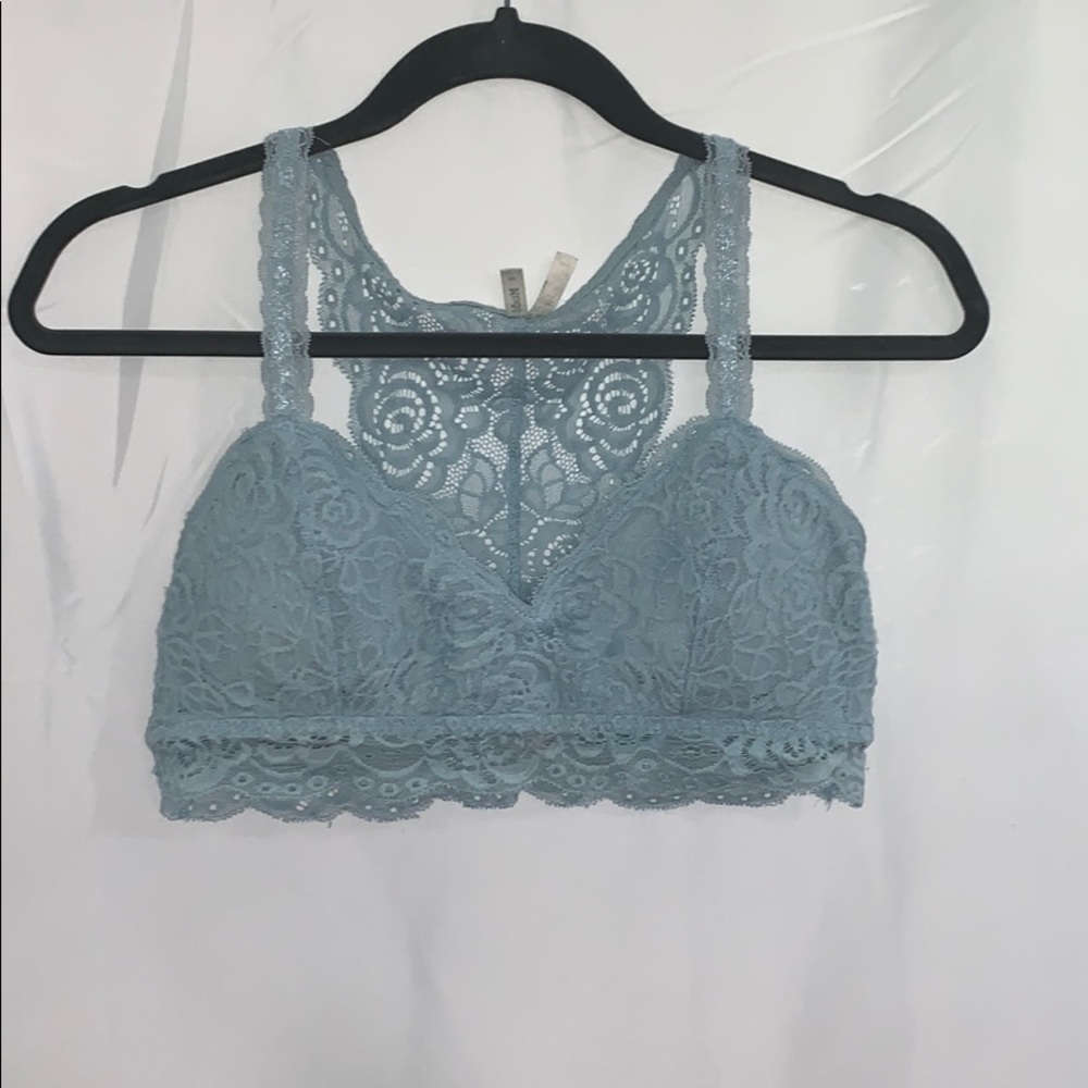 Mint color lace bralette